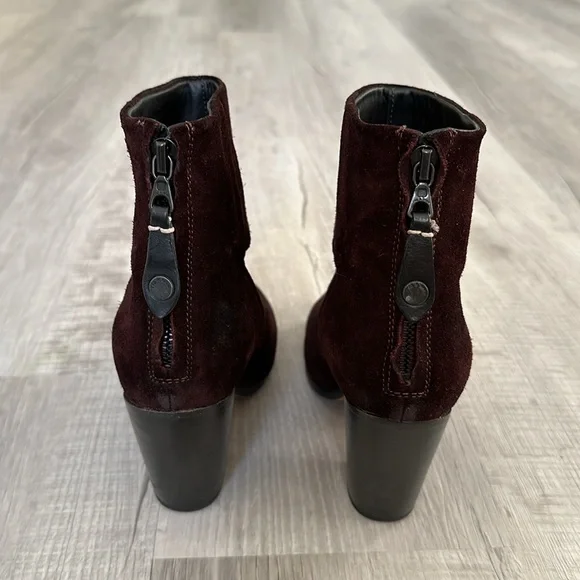 Rag and Bone Classic Newbury Boots Burgundy Suede - Picture 5 of 10